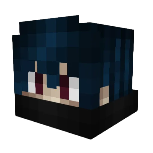 PoisonedBlood Minecraft avatar head, 3D render