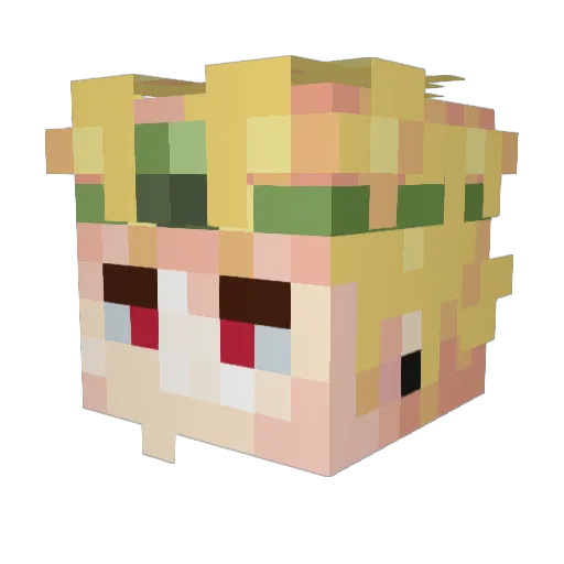 PoisonousInk Minecraft avatar head, 3D render