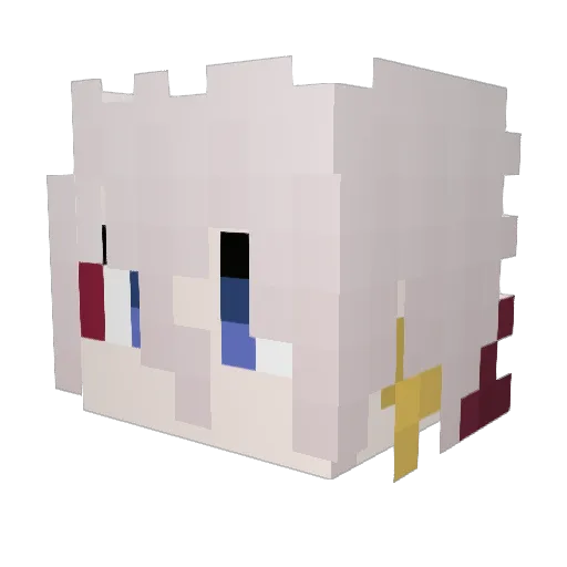 Poisson Minecraft avatar head, 3D render