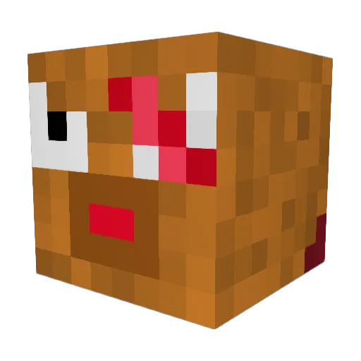 PoissonPaney Minecraft avatar head, 3D render