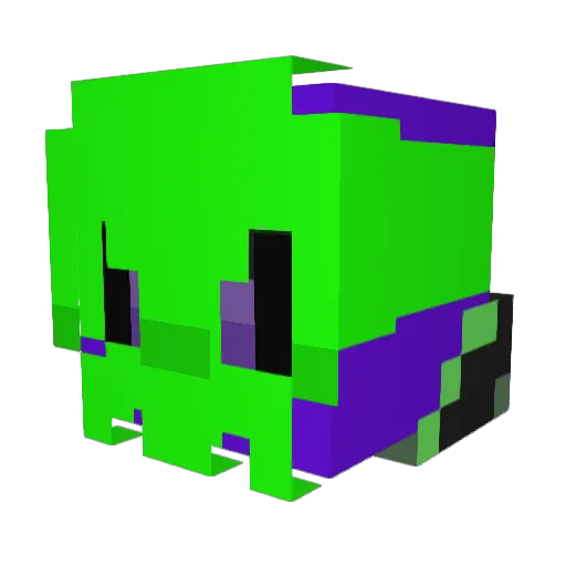 Poistly Minecraft avatar head, 3D render