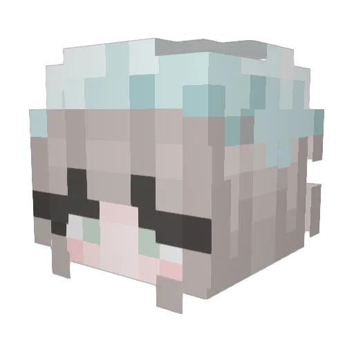 Poizy Minecraft avatar head, 3D render