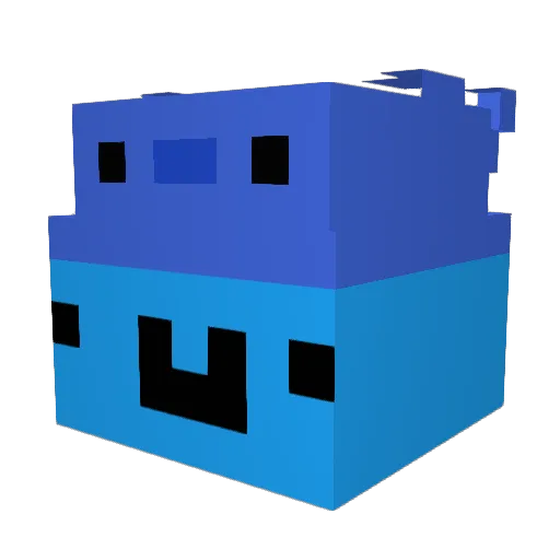 Pok00 Minecraft avatar head, 3D render