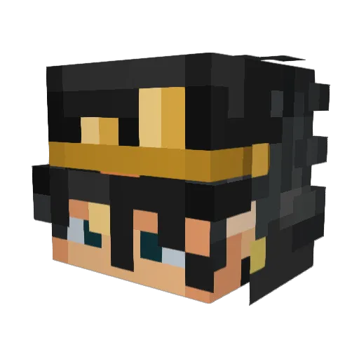 Pok3monLov3r Minecraft avatar head, 3D render