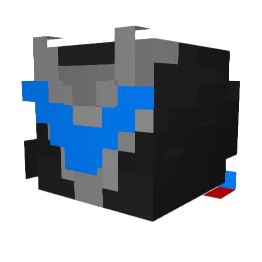 Pokapro Minecraft avatar head, 3D render