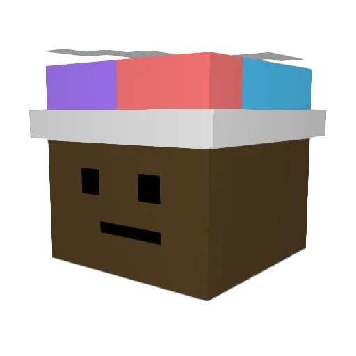 Pokaymon Minecraft avatar head, 3D render