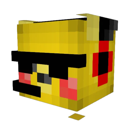 PokeFanAsha Minecraft avatar head, 3D render