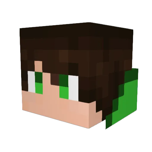 PokeJin Minecraft avatar head, 3D render