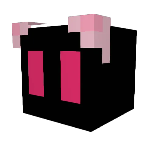 PokeNach Minecraft avatar head, 3D render