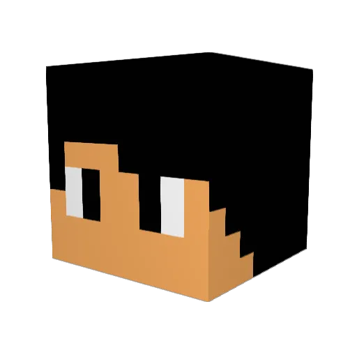 PokeTheAlien Minecraft avatar head, 3D render