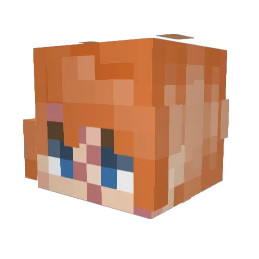 PokeTheTactician Minecraft avatar head, 3D render