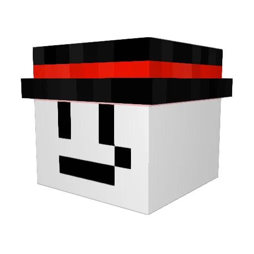 Pokecrafter Minecraft avatar head, 3D render