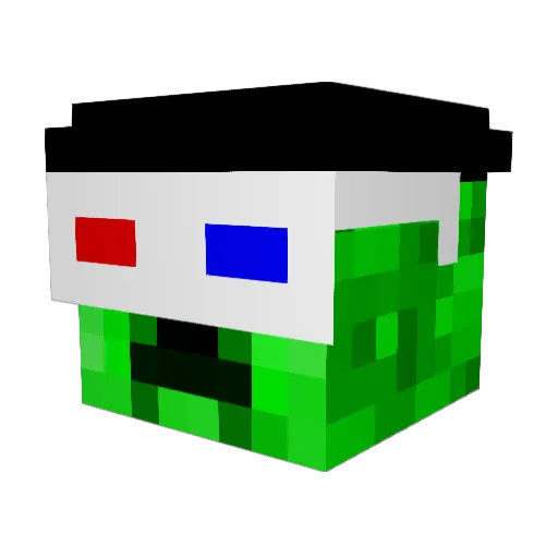 Pokedot0 Minecraft avatar head, 3D render