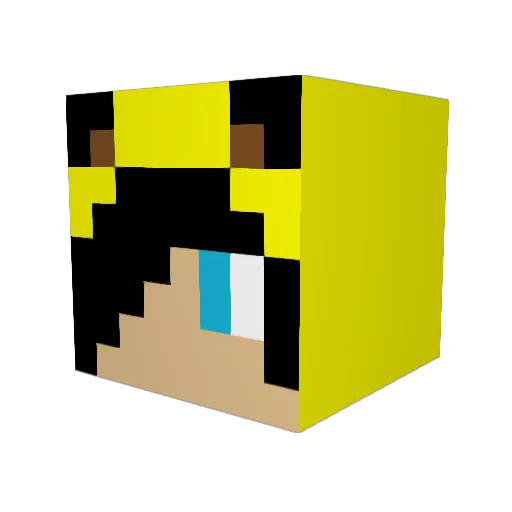 Pokelex_XD Minecraft avatar head, 3D render