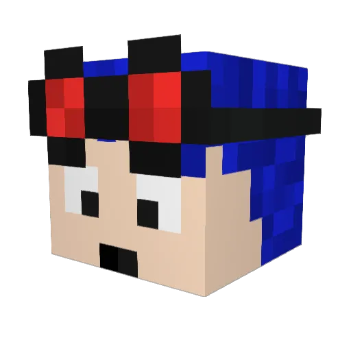 PokemanGo1234 Minecraft avatar head, 3D render