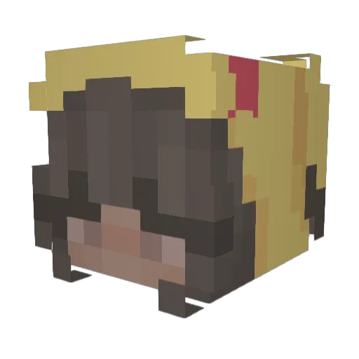 Pokeman_ Minecraft avatar head, 3D render
