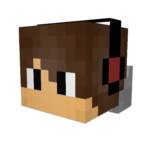 Pokemews Minecraft avatar head, 3D render