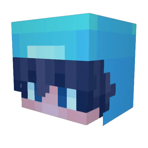 Pokemon101 Minecraft avatar head, 3D render