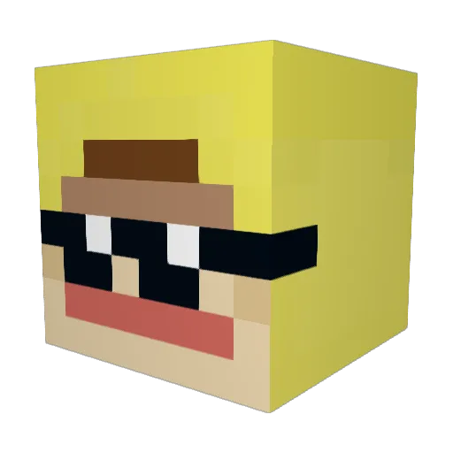 Pokemon345678 Minecraft avatar head, 3D render