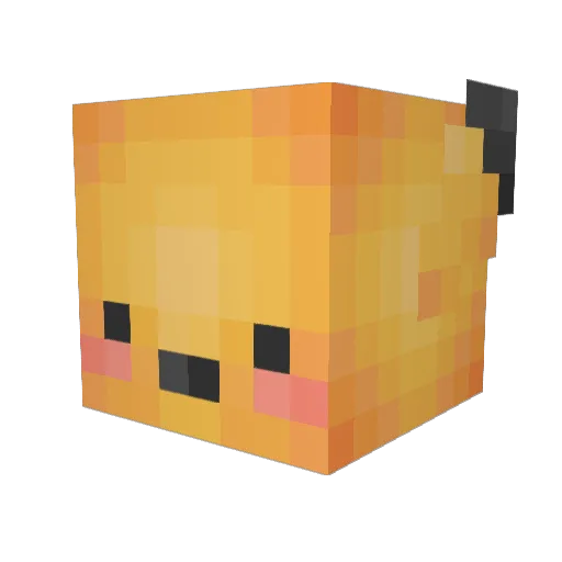 PokemonGo Minecraft avatar head, 3D render