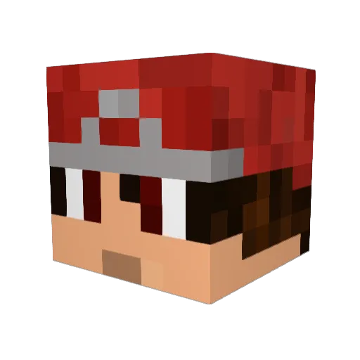PokemonMaster511 Minecraft avatar head, 3D render