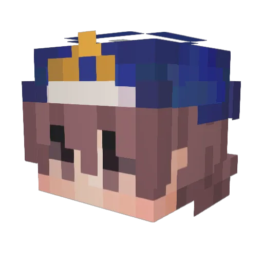 PokemonWaves Minecraft avatar head, 3D render