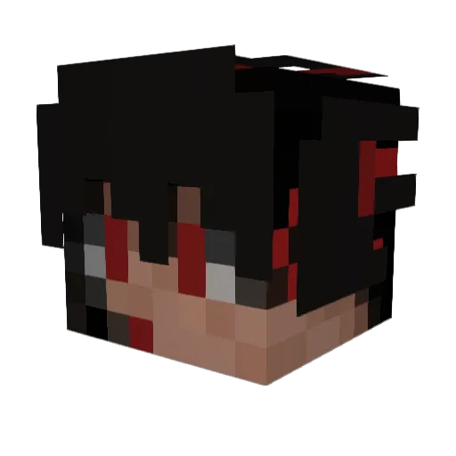 Pokemonekk Minecraft avatar head, 3D render
