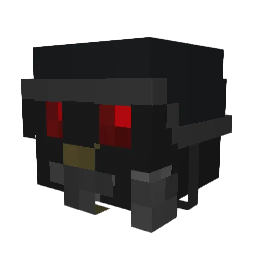Pokemonlai Minecraft avatar head, 3D render