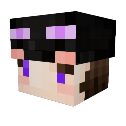 PokerClone Minecraft avatar head, 3D render