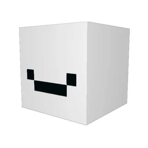 Poker_Look Minecraft avatar head, 3D render