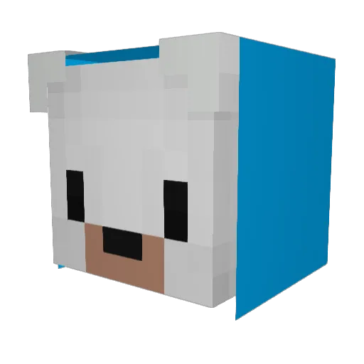 Poker_berkay Minecraft avatar head, 3D render