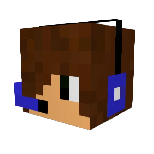 Pokernol Minecraft avatar head, 3D render