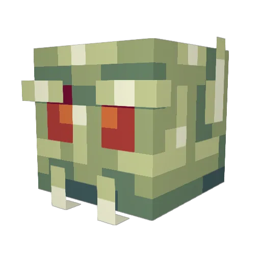 Pokestrike Minecraft avatar head, 3D render