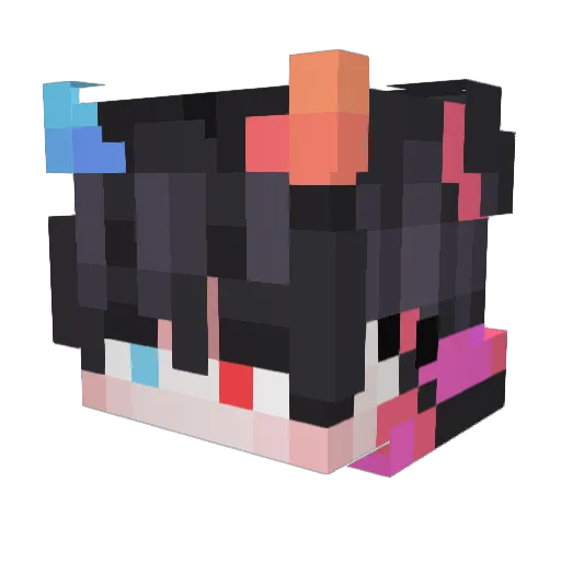 Poketrix21 Minecraft avatar head, 3D render