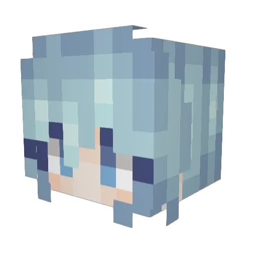 Pokexyzop Minecraft avatar head, 3D render