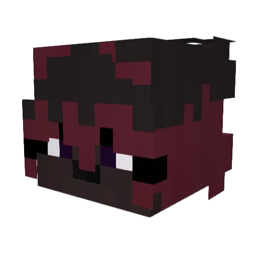 PokeyOni Minecraft avatar head, 3D render