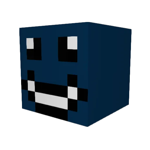 Pokh Minecraft avatar head, 3D render