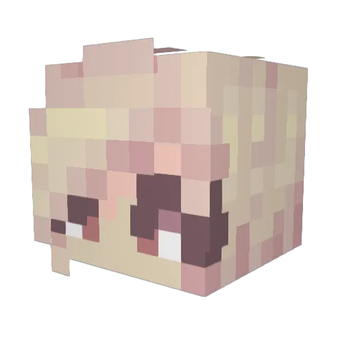 Poki0008 Minecraft avatar head, 3D render