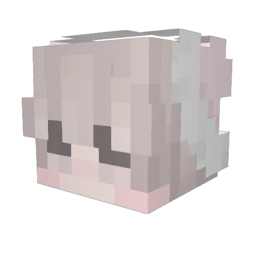 Pokiye Minecraft avatar head, 3D render
