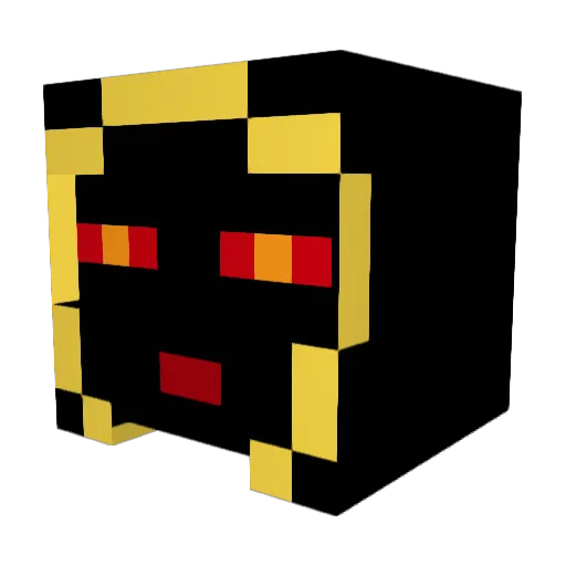 Pokoee Minecraft avatar head, 3D render