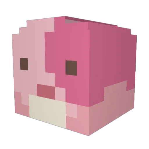 Pokrowiec Minecraft avatar head, 3D render