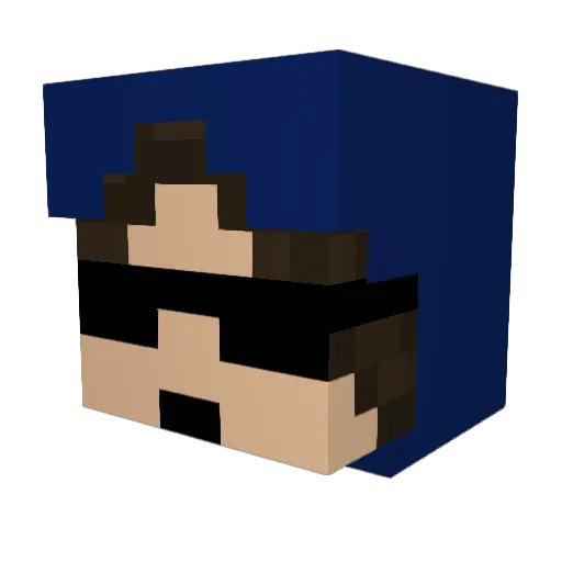 Poky70 Minecraft avatar head, 3D render
