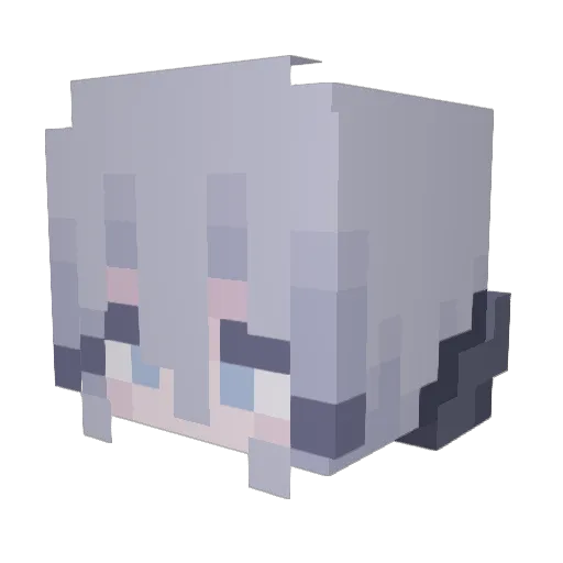Poky_cos Minecraft avatar head, 3D render