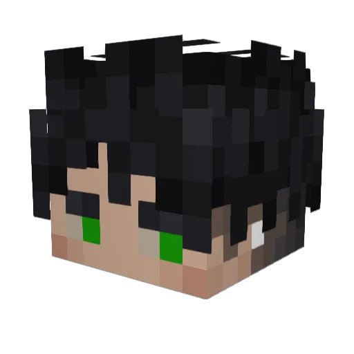 PokynatorXD Minecraft avatar head, 3D render