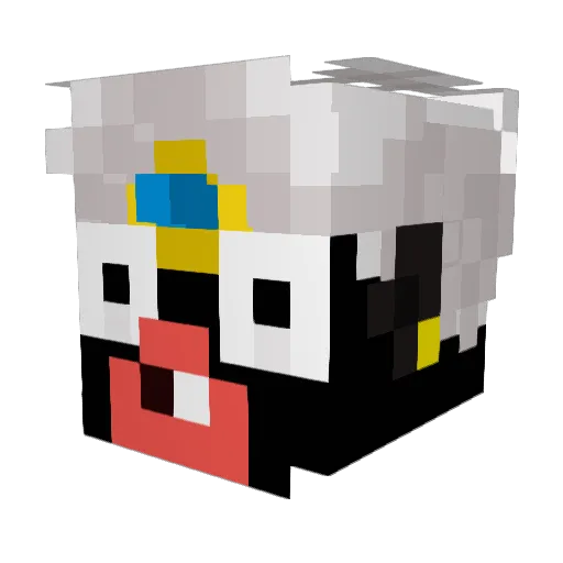 PolPotGorilla Minecraft avatar head, 3D render