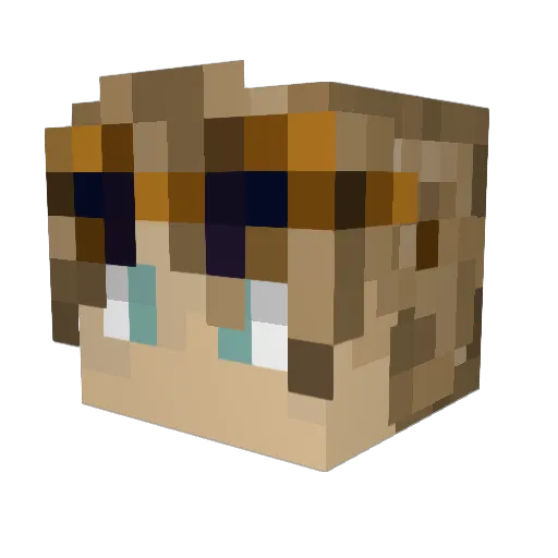 PolPound Minecraft avatar head, 3D render