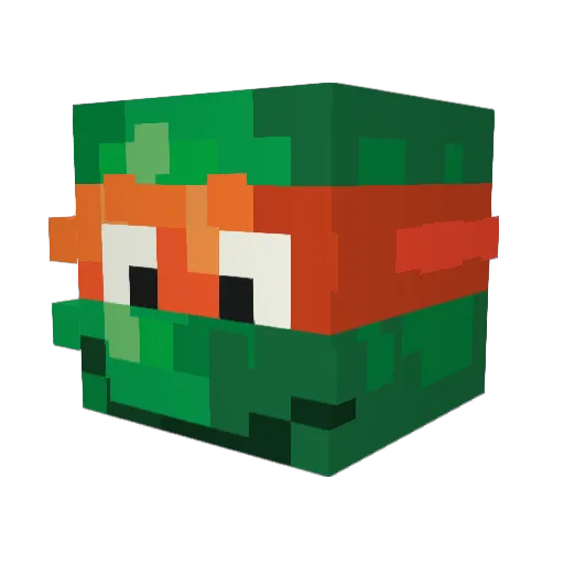 Pol_z Minecraft avatar head, 3D render