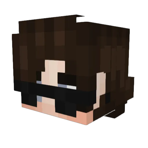 PolaBeahr Minecraft avatar head, 3D render