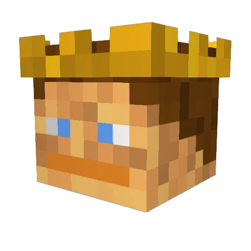 PolandGame Minecraft avatar head, 3D render
