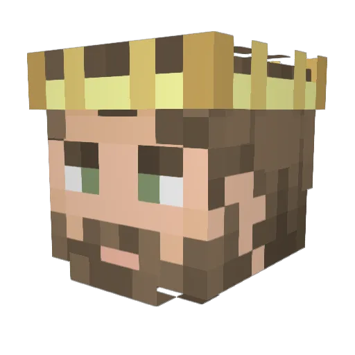 Polandd Minecraft avatar head, 3D render